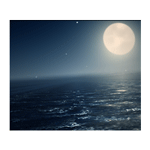 Letër-muri i drejtpërdrejtë i oqeanit gjatë natës