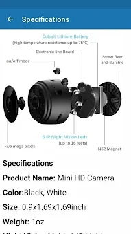 A9 Mini Wifi HD Camera Guide screenshot