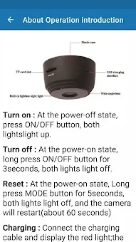 A9 Mini Wifi HD Camera Guide screenshot