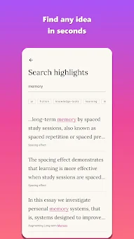 Acorny: Remember what you read screenshot