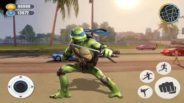 Adventure Turtle Hero Spider Ninja Rope Hero 1.0 screenshot 2