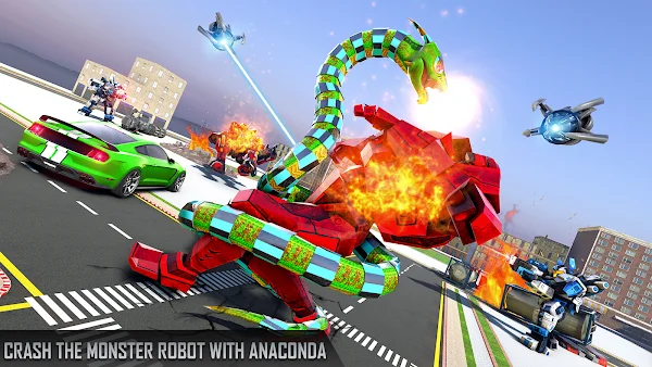 Anaconda Robot Car Robot Game screenshot