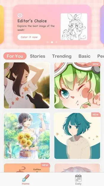 Anime Paint - Color By Number 1.2.6 screenshot 1