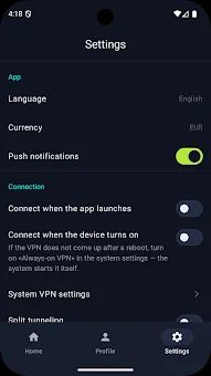 Axioma VPN screenshot