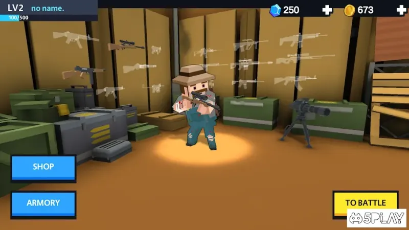 Battle Gun 3D - Pixel Block Fight стрелялки онлайн 1.4.7 screenshot 4