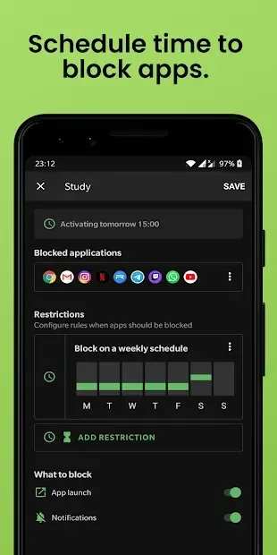 Block Apps - Productivity & Digital Wellbeing 6.1.0 screenshot 2