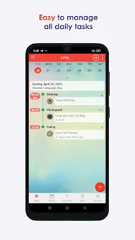 CalendarDC: reminder, widgets screenshot
