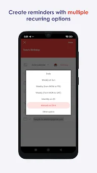 CalendarDC: reminder, widgets screenshot