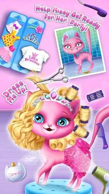 Cat Hair Salon Birthday Party - Virtual Kitty Care screenshot 3