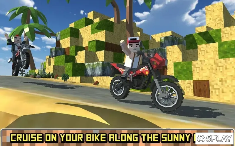 Блочный мото велосипед SIM: летний ветер 1.9 screenshot 4
