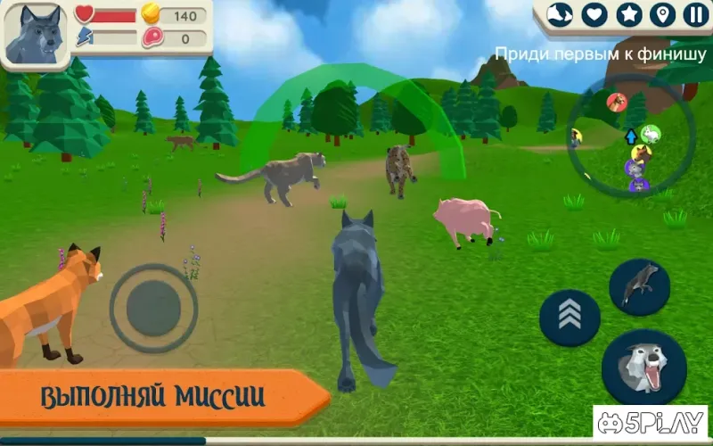 Симулятор Волка: Дикие Животные 3D v1.050 screenshot 1