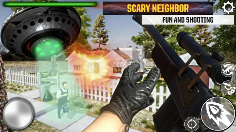 Granny Kick Neighbor: Новые бесплатные стрелялки 9.2 screenshot 2