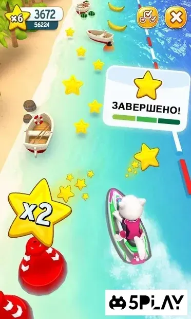 Аквабайк Говорящего Тома 1.2.1.17 (Мод: много денег) screenshot 2