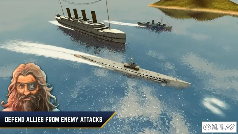 Ворожі води: Битва під підводним човном та кораблем 1.139 screenshot 1