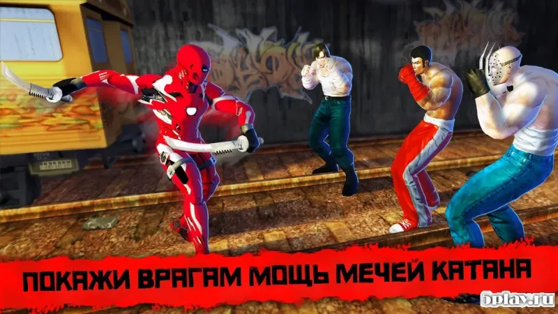 Супер Герої гри ніндзя - боротьба з роботами з мечами 20 screenshot 4