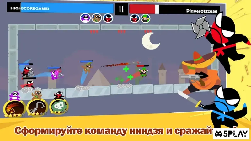 Прыжок ниндзя битва - 2 игрока с друзьями 4.1 screenshot 2