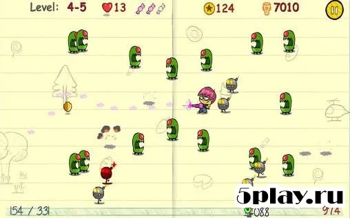 Doodle adventure shooting: Notepad wars screenshot 2