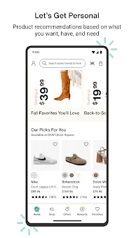DSW Designer Shoe Warehouse screenshot