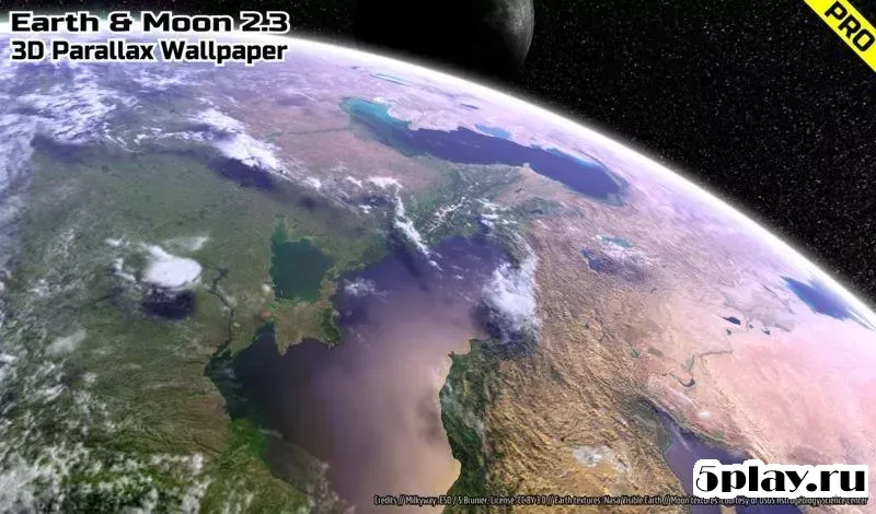 Earth & Moon in HD Gyro 3D PRO 2.9 screenshot 3