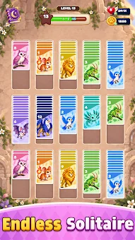 Fantasy solitaire sort screenshot