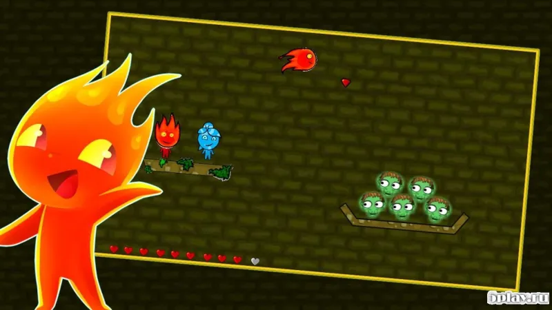 Fireboy Watergirl Shooter Alien - Teamwork game screenshot 3