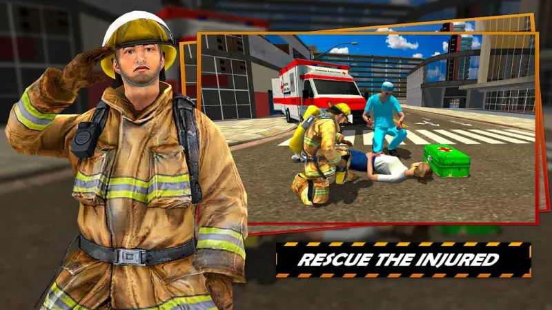 FireFighter Emergency Rescue Game-Ambulance Rescue 3.9 screenshot 2