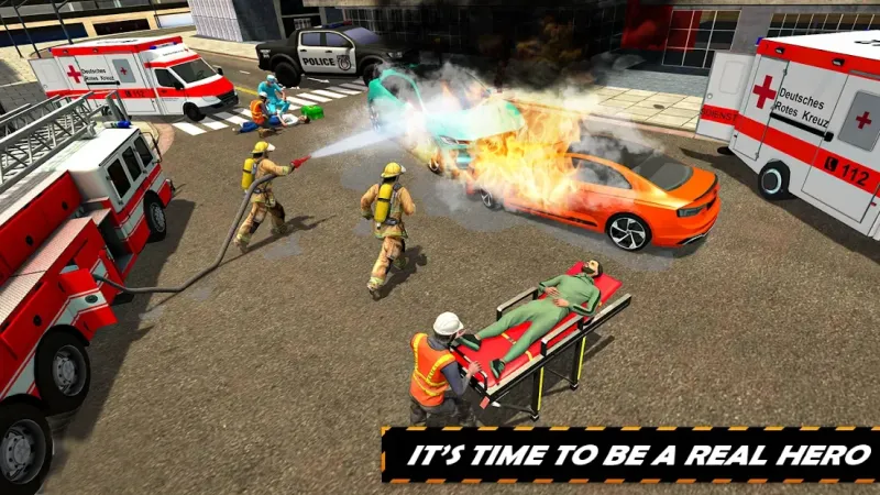 FireFighter Emergency Rescue Game-Ambulance Rescue 3.9 screenshot 4