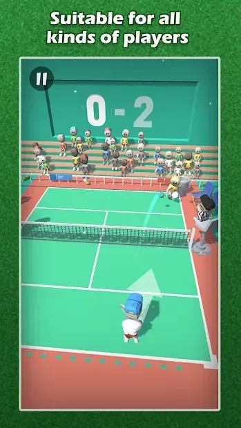 Flicks Tennis Free - Казуальные игры с мячом 2020 v1.0 screenshot 2