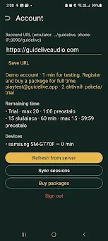 GuideLive Audio for Guides screenshot