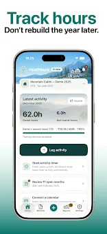 HostHours: CPA Rental Work Log screenshot