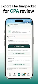 HostHours: CPA Rental Work Log screenshot