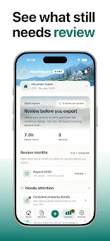 HostHours: CPA Rental Work Log screenshot