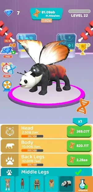 Idle Animal Evolution 0.41 screenshot 1