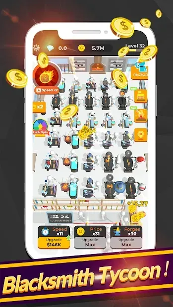 Idle Blacksmith Shop - Sword And Weapon Craftin 1.0.2 screenshot 1