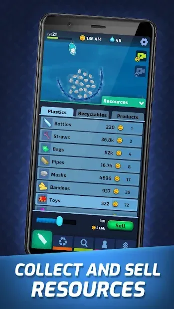 IDLE Ocean Cleaner - Plastic Recycle 1.3.0 screenshot 1