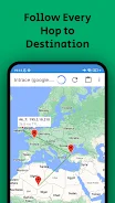 Intrace: Visual traceroute screenshot