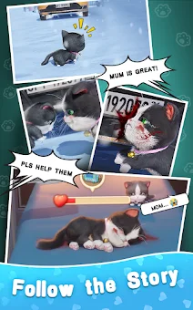 Kitten Match 3D screenshot