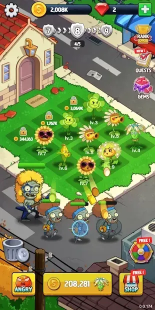 Merge Flowers vs. Zombies screenshot 3