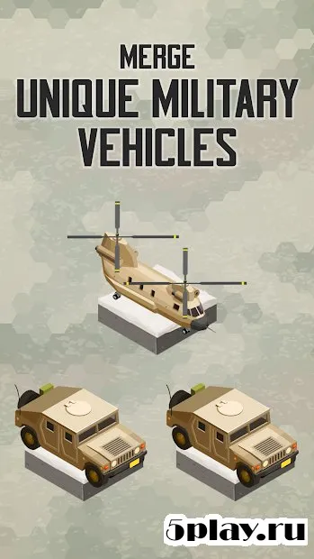 Merge Military Vehicles Tycoon - Idle Clicker Game screenshot 1