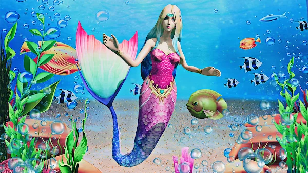 Mermaid Simulator 3D Sea Games screenshot