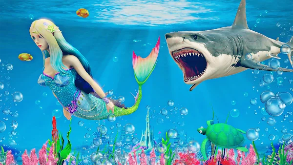Mermaid Simulator 3D Sea Games screenshot