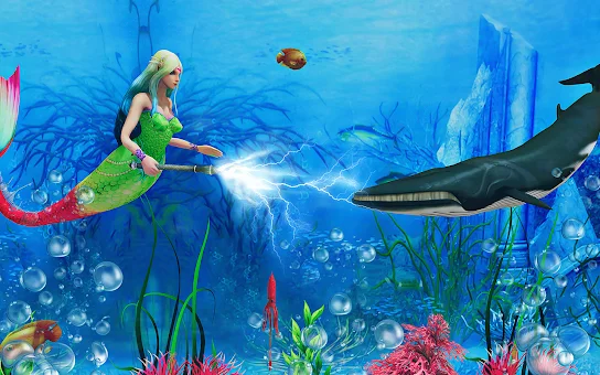 Mermaid Simulator 3D Sea Games screenshot