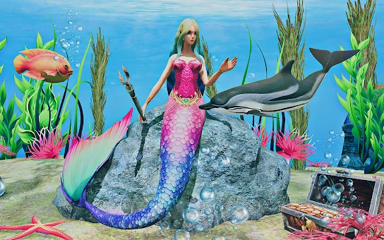 Mermaid Simulator 3D Sea Games screenshot