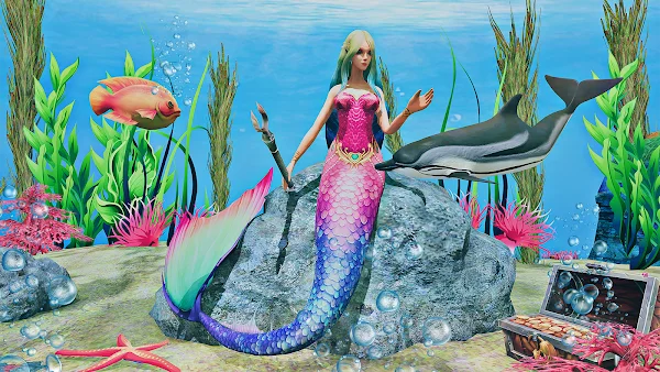 Mermaid Simulator 3D Sea Games screenshot