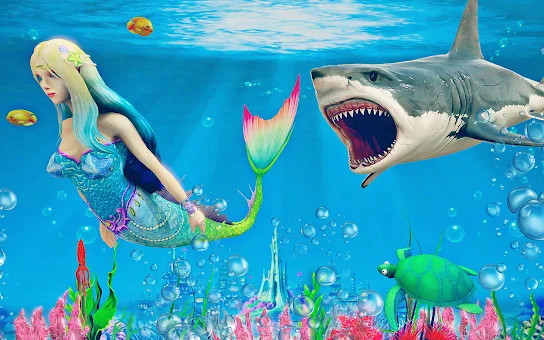 Mermaid Simulator 3D Sea Games screenshot