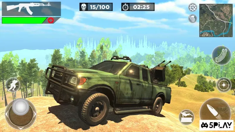 Modern Survival Battlegrounds Squad Cross Firing screenshot 2