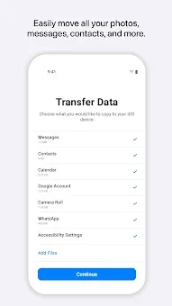Move to iOS screenshot