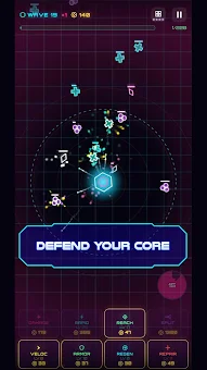 Neon Core - Idle Tower Defense screenshot