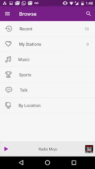 Nobex Radio screenshot