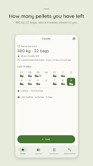 Pellio — pellet stove log screenshot